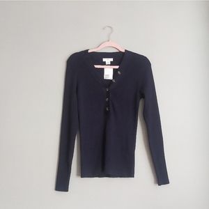 NWT H&M Navy Henley